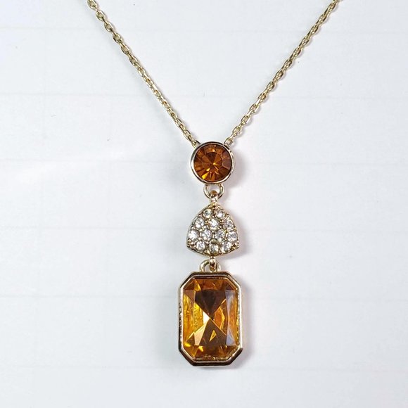 SAQ / AVON Vintage Rhinestone & Crystal Necklace - Picture 3 of 4